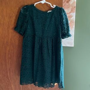 Girls 2-3 lace green dress